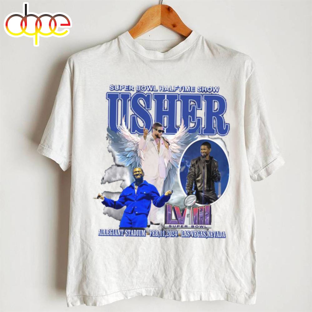 Usher Super Bowl 2024 Halftime Show Graphic Tee Music Concert Shirt