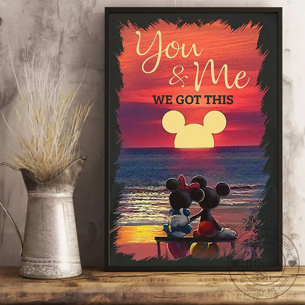 Valentine Day Disney Mickey Mouse Canvas Poster