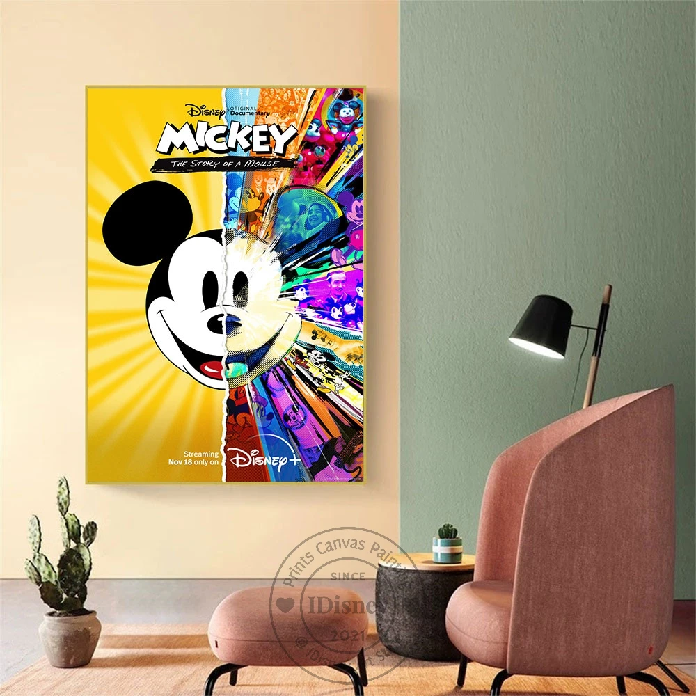 Valentine Day Disney Pster De Mickey The Story Of A Mouse Canvas