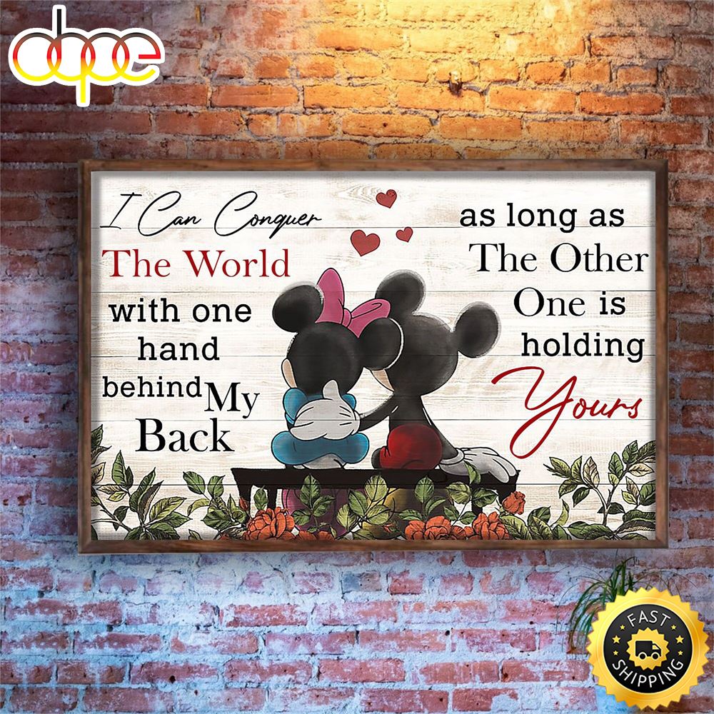 Valentine Day Personalised Happy Mothers Day Disney Mickey Minnie Mouse Canvas