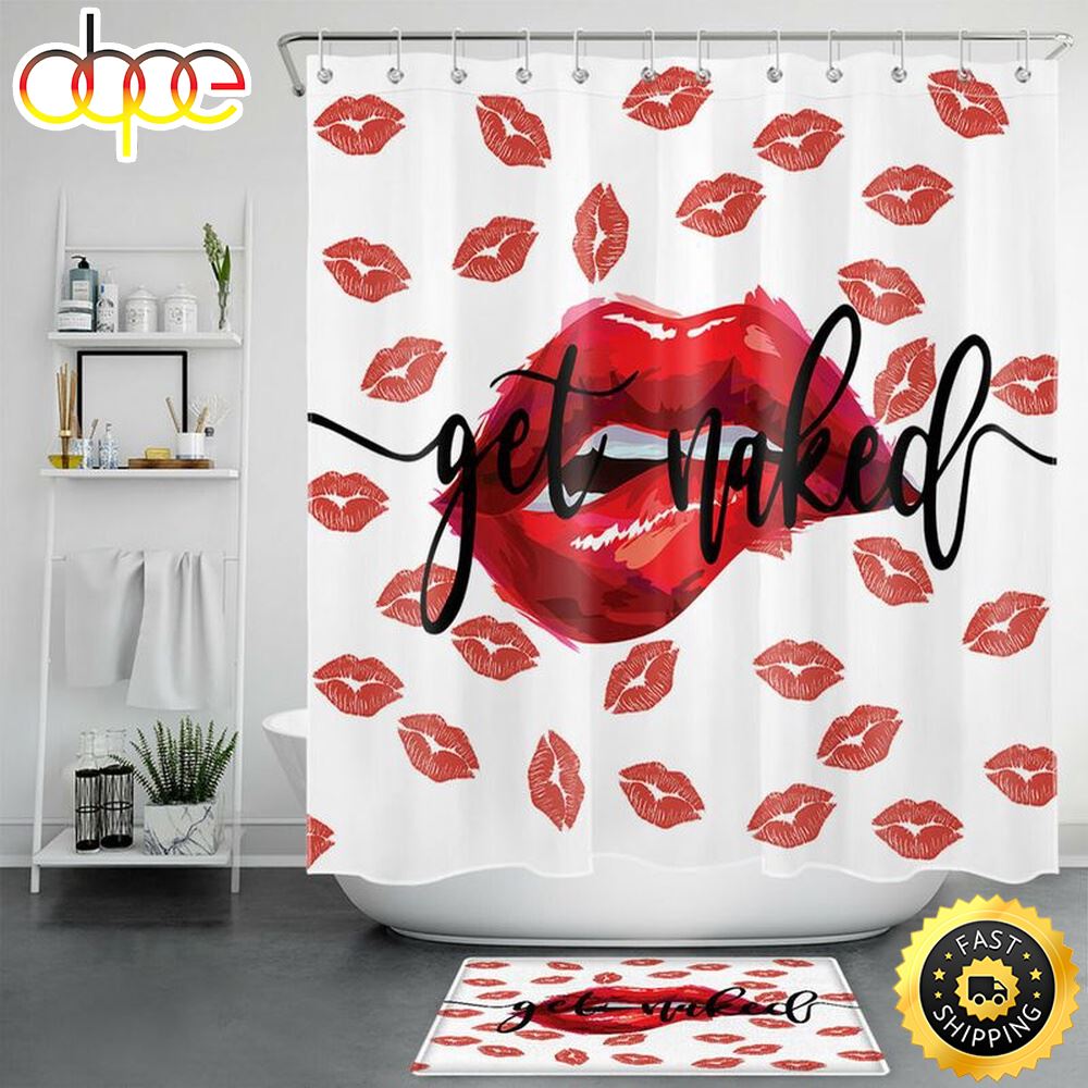 Valentines Lipstick Shower Curtains Valentine Sweet Bathroom Set Bathroom Decor Gift For Parents