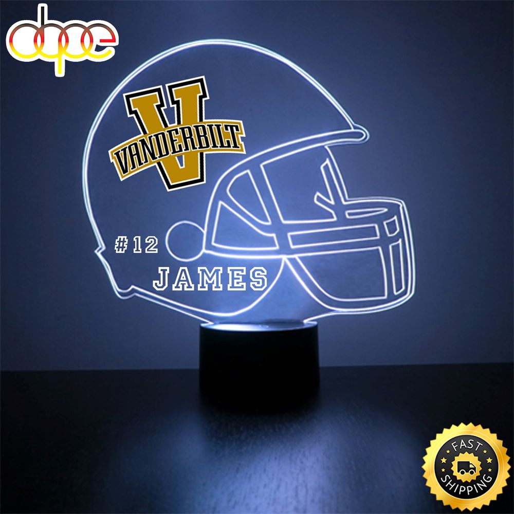 Vanderbilt Commodores Football Helmet Led Sports Fan Lamp