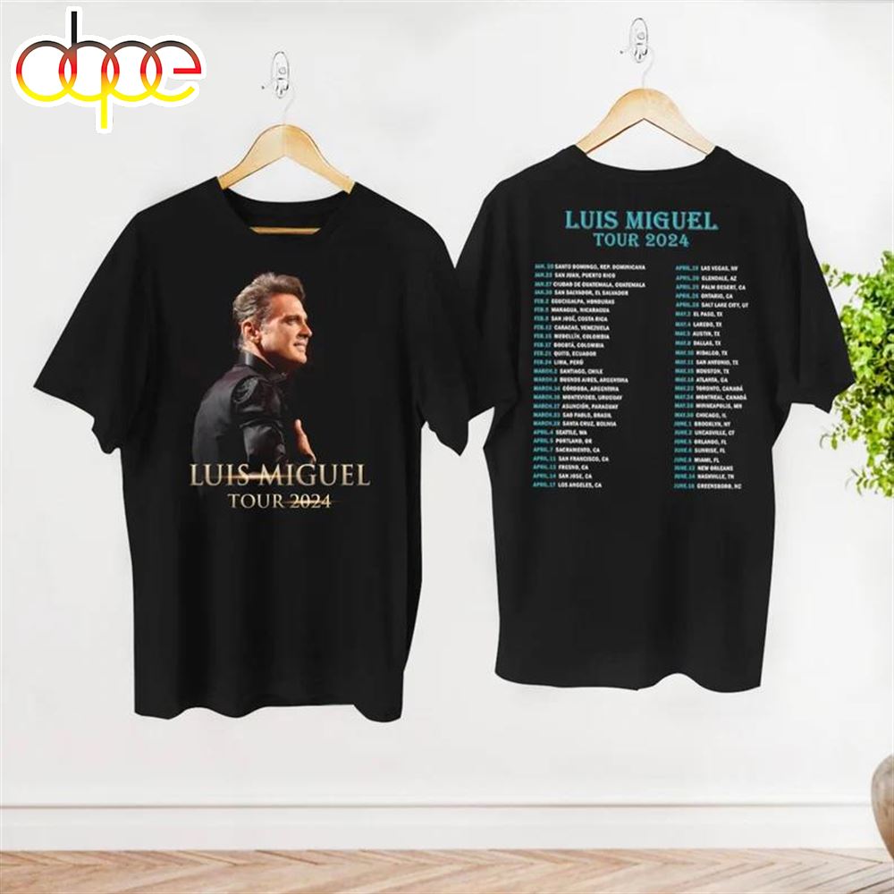 Vintage Luis Miguel Tour 2024 Shirt Luis Miguel Tour Merch Fan Gift Shirt