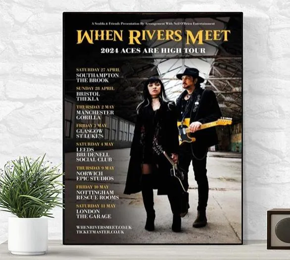When Rivers Meet UK Tour 2024 Poster Canvas