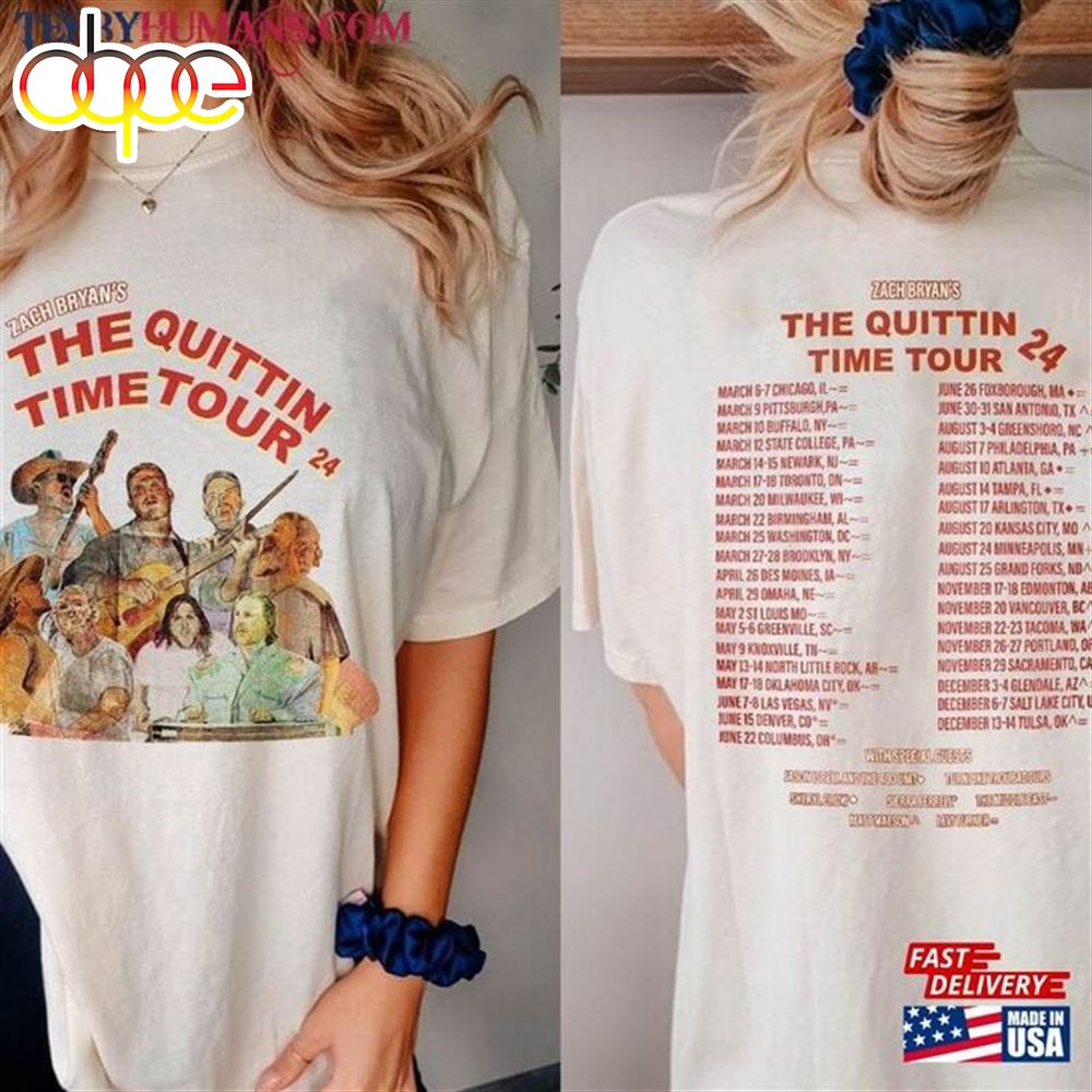 Zach Bryan Front And Back Printed Tour 2024 Shirt For Fan Concert 2023 Country Music Shirt