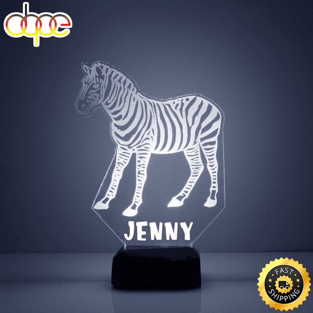 Zebra Night Light Personalized Free Led Night Lamp