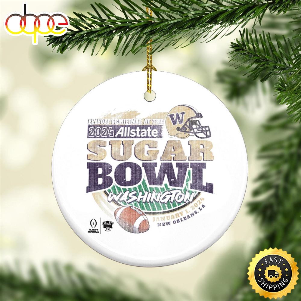 Layoff Semifinal At The 2024 Sugar Bowl Washington Huskies Ornament