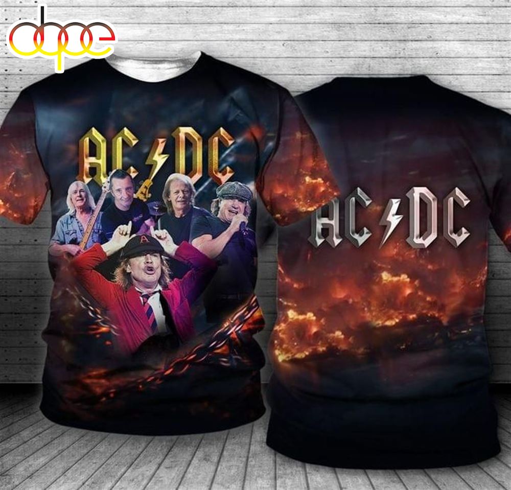 Ac Dc Music Band Tour 2024 3d T Shirt