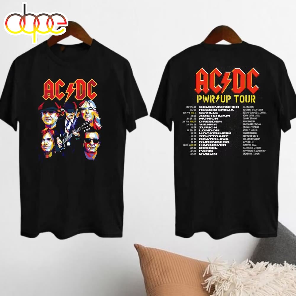 Acdc Band 90s Vintage Shirt Acdc Pwr Up World Tour 2024 Shirt