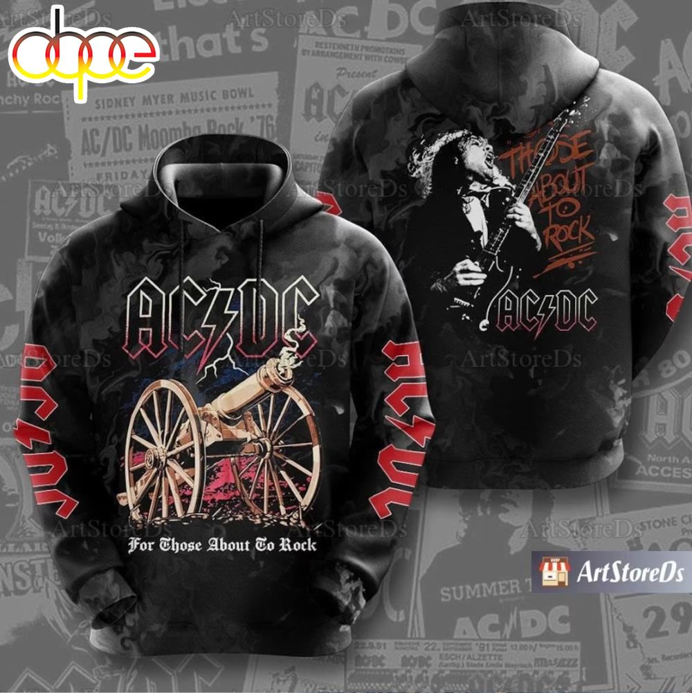 Acdc Band Tour 2024 Acdc Tour 3d Hoodies