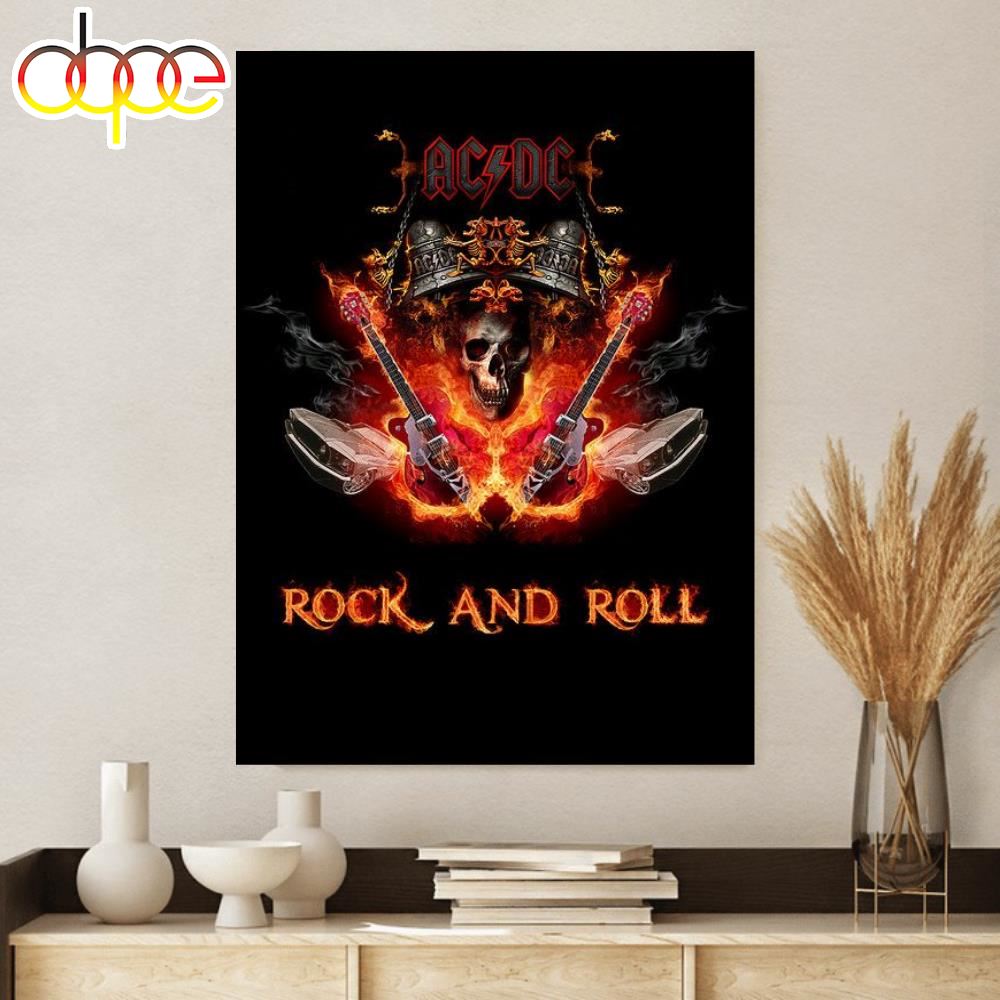 Acdc Power Up Tour Europe 2024 Tour Date Home Decor Poster Canvas