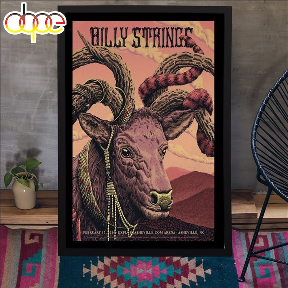 Billy Strings Asheville Nc Feb 17 2024 Event Poster