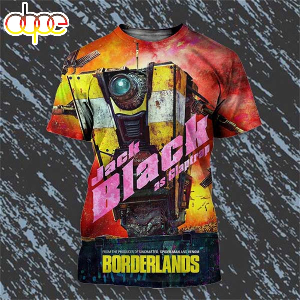 Borderlands 2024 Jack Black As Claptrap Live Action Movie All Over Print Shirt