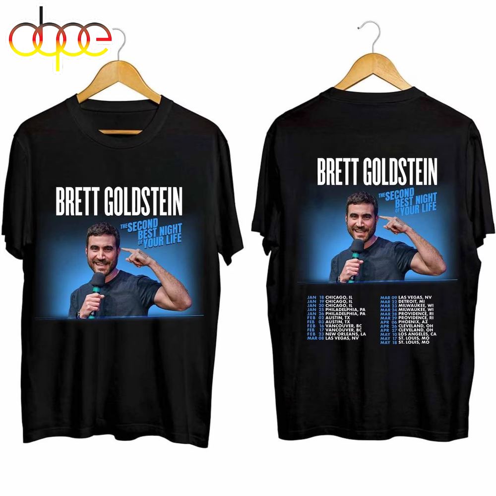 Brett Goldstein The Second Best Night Of Your Life Music Tour 2024 T Shirt