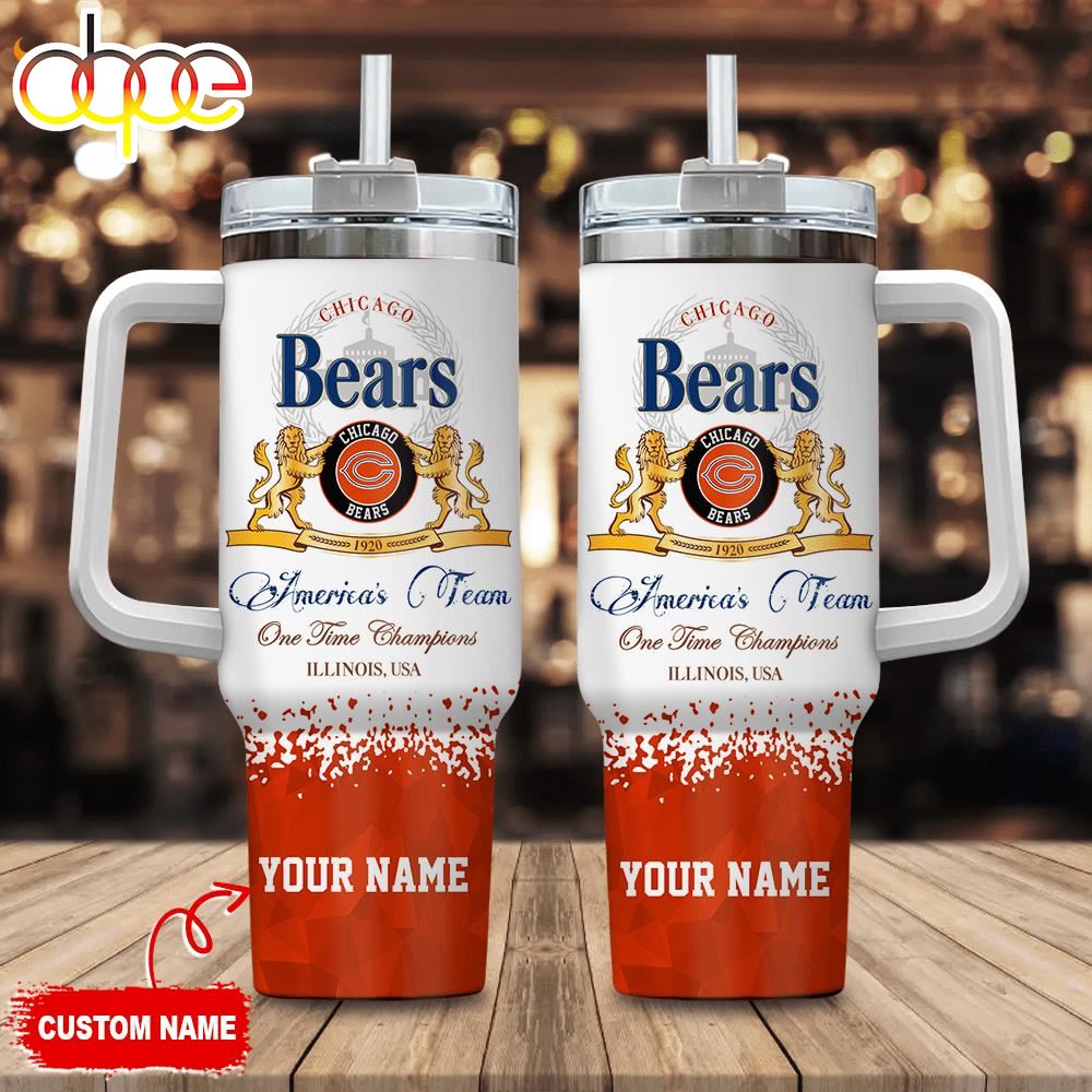 Chicago Bears Personalized NFL Champions Modelo 40oz Stanley Tumbler