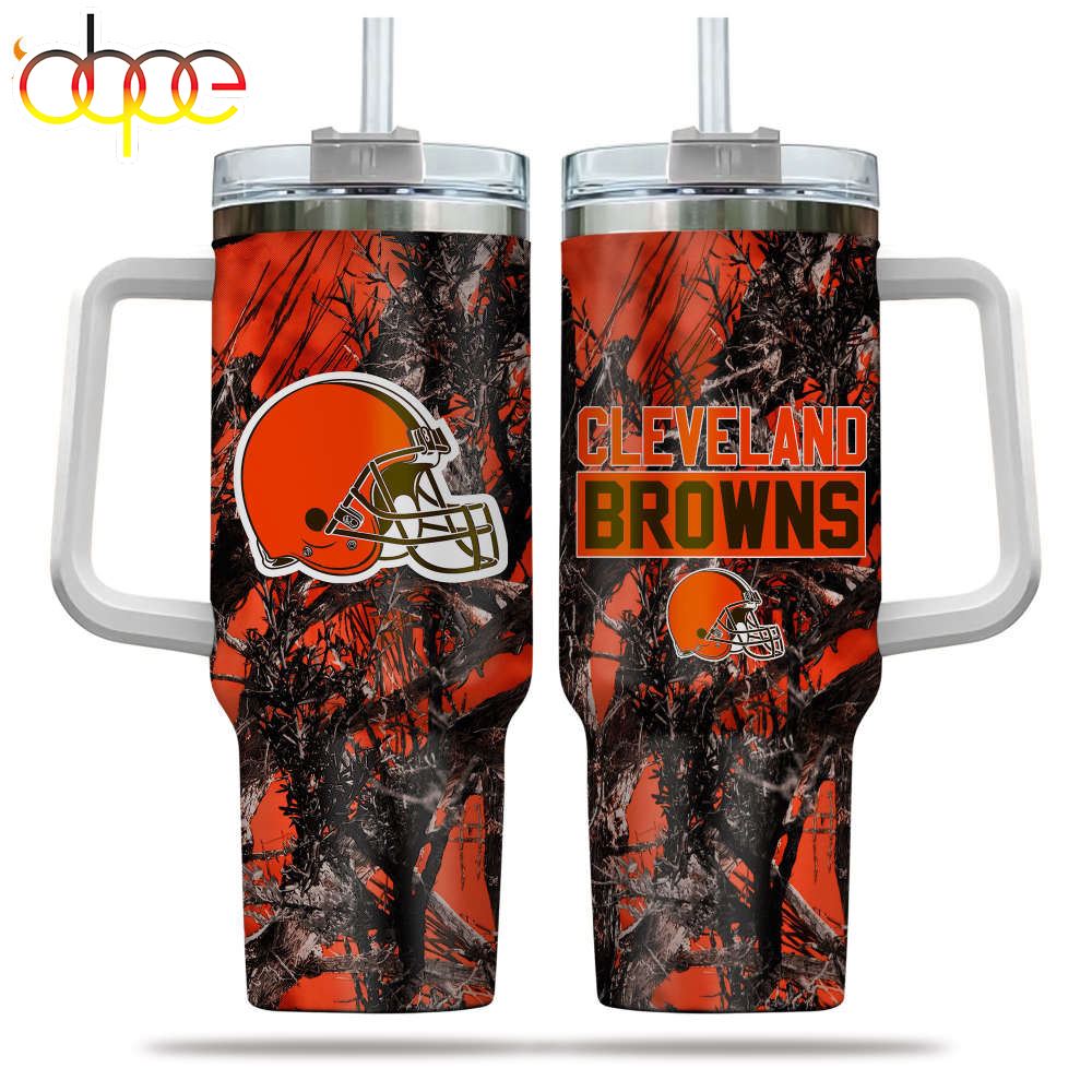 Cleveland Browns NFL Hunting Personalized Stanley Tumbler 40oz