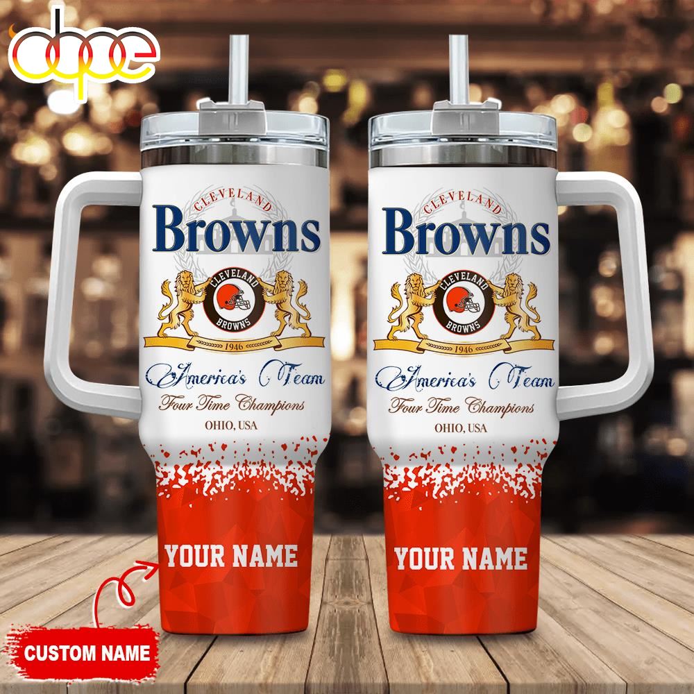Cleveland Browns Personalized NFL Champions Modelo 40oz Stanley Tumbler