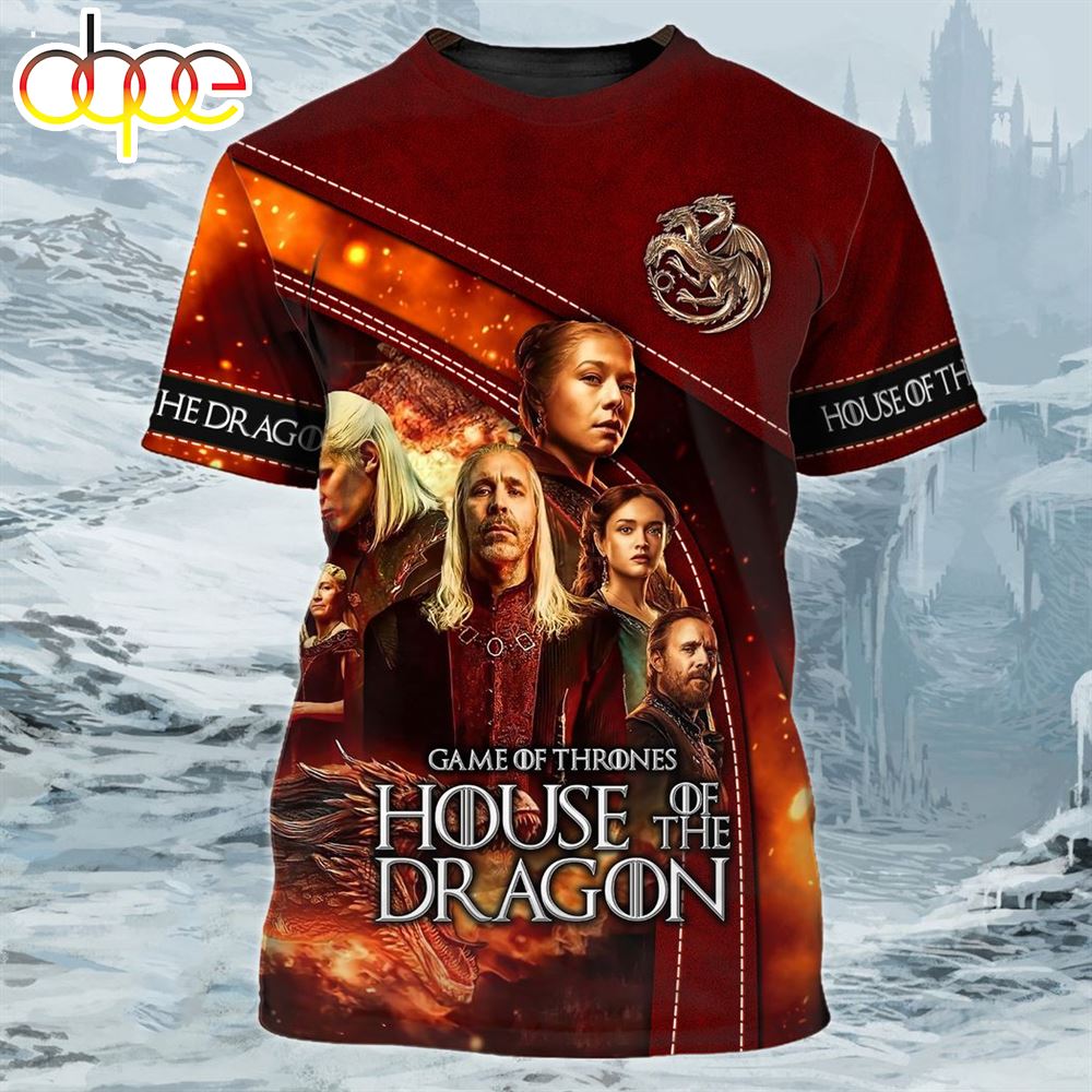 Game Of Thrones House Of The Dragon 3d All Over Print 3d Zipper Hoodie