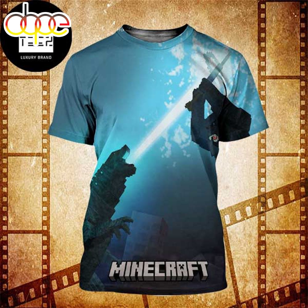 Godzilla X Kong The New Empire Minecraft Collab Event All Over Print Shirt