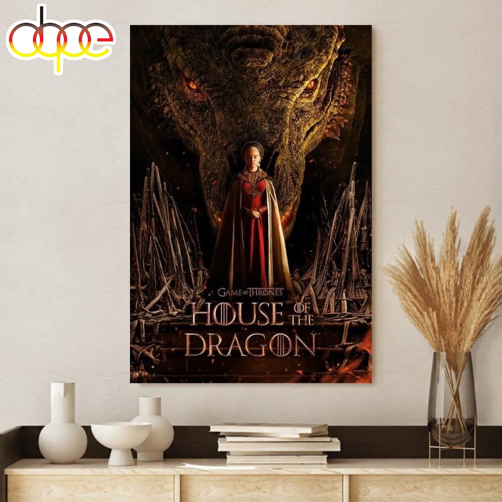 House Of The Dragon Dragon Throne Poster Canvas