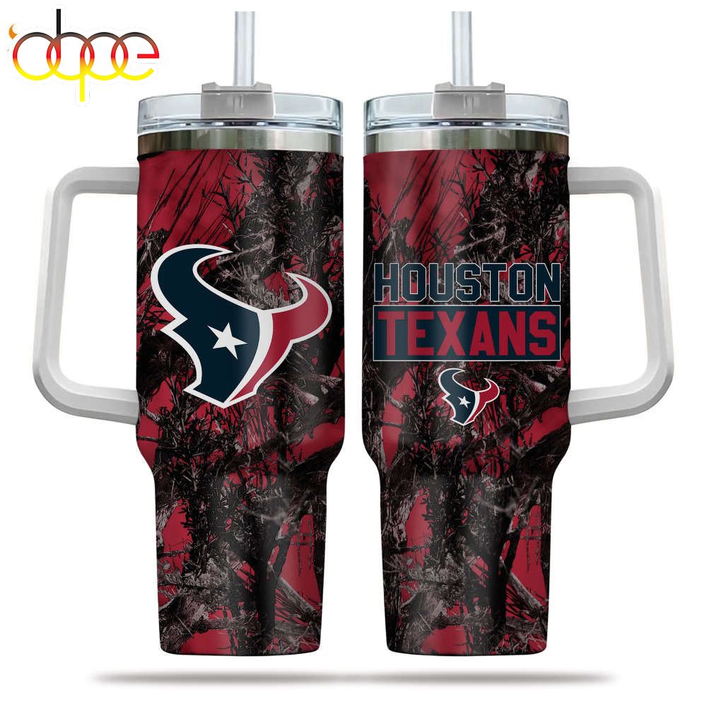 Houston Texans NFL Hunting Personalized Stanley Tumbler 40oz