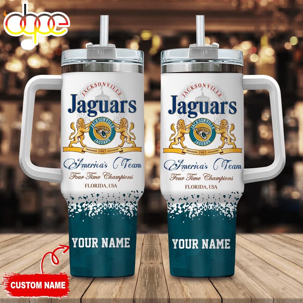 Jacksonville Jaguars Personalized NFL Champions Modelo 40oz Stanley Tumbler
