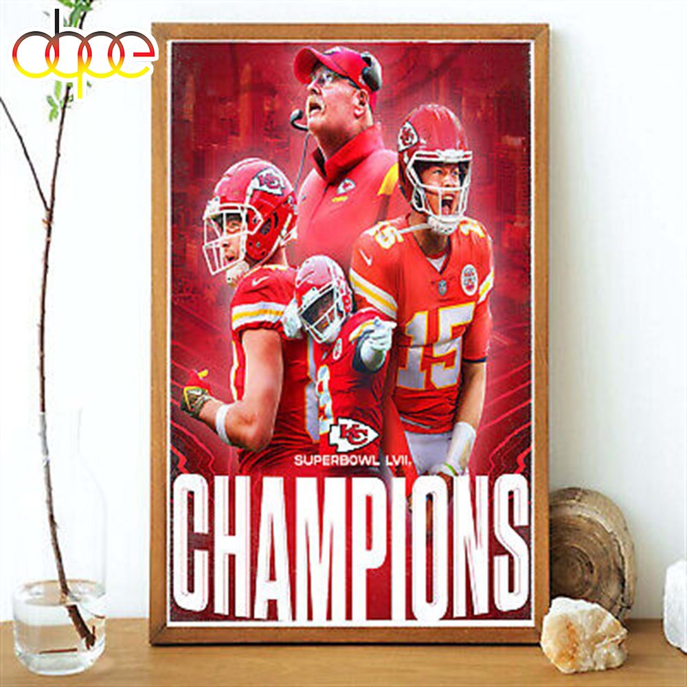 Kansas City Chiefs Champions Super Bowl Lvii Poster Canvas