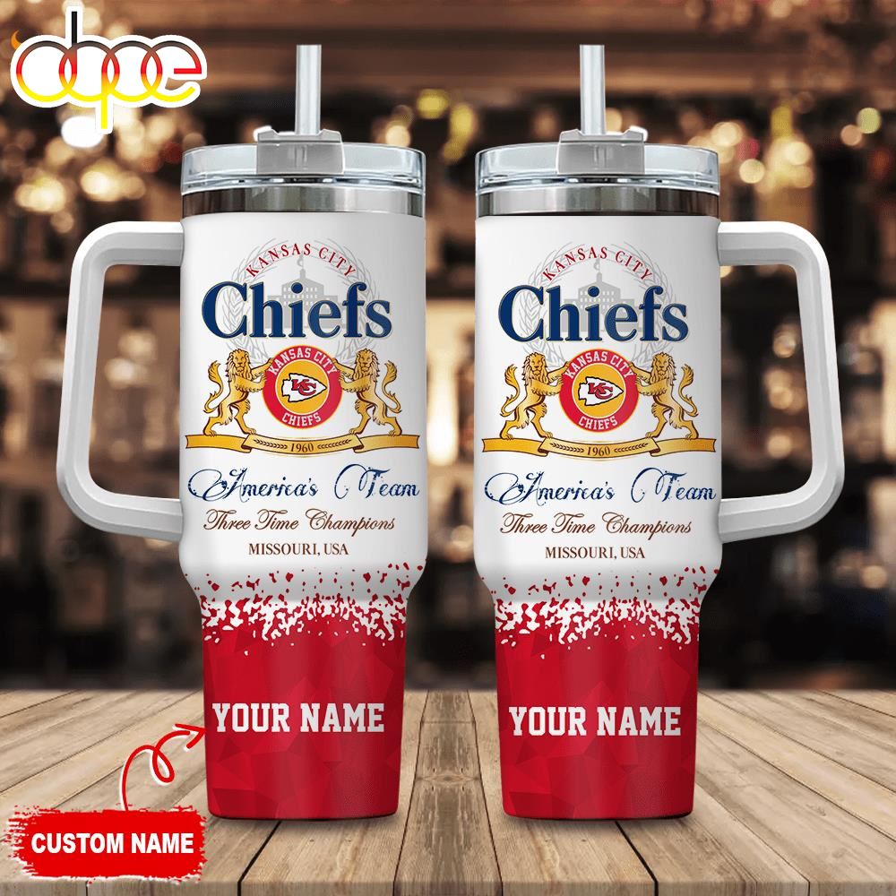 Kansas City Chiefs Personalized NFL Champions Modelo 40oz Stanley Tumbler