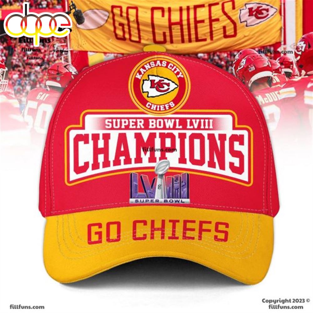 Kansas City Chiefs Super Bowl Lviii Champions Go Chiefs Red Classic Cap