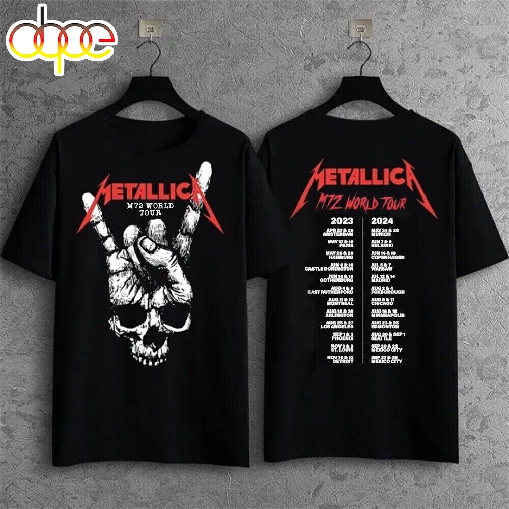 Metallica Metal Band 2023 2024 M72 World Tour Music Event T Shirt