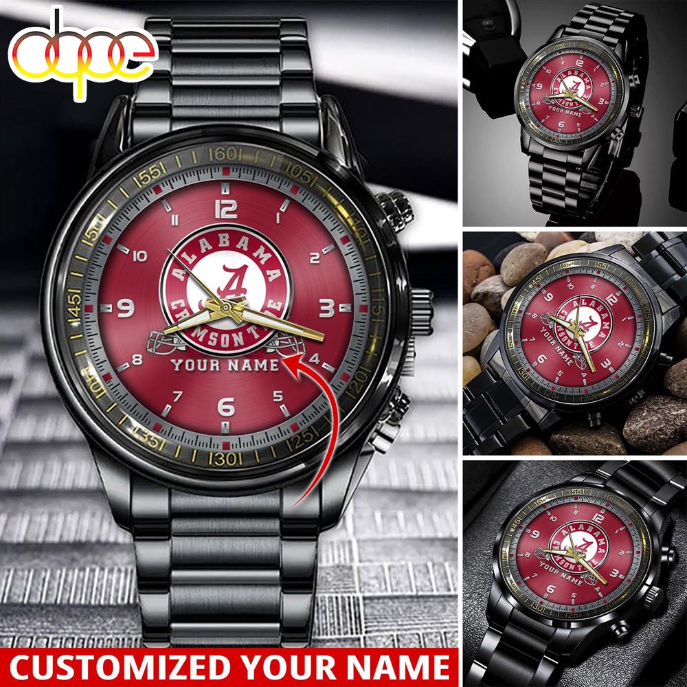Crimson Washington State Cougars Competitor Steel AnoChrome Watch