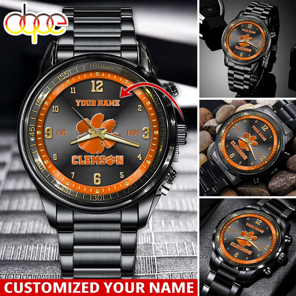 NCAA Clemson Tigers Sport Watch For This Season Custom Watch For Football Lovers