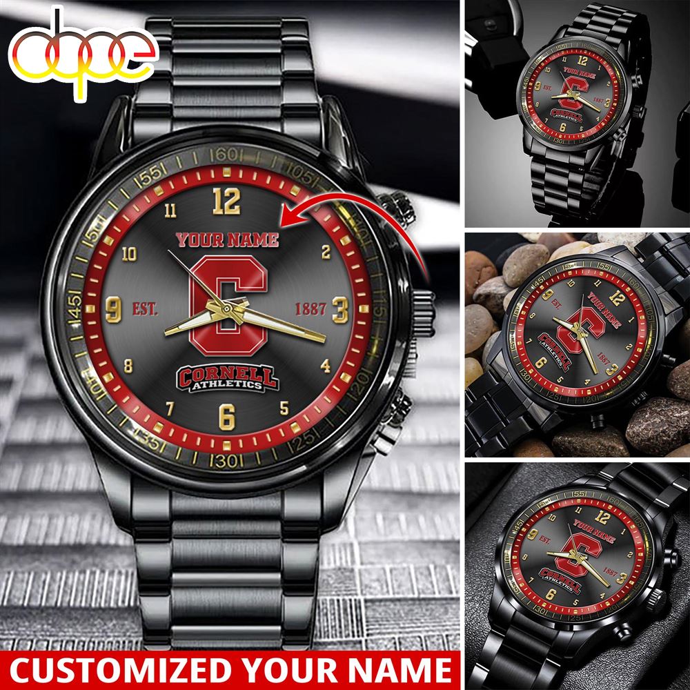 NCAA Cornell Big Red Sport Watch For This Season Custom Watch For Football Lovers
