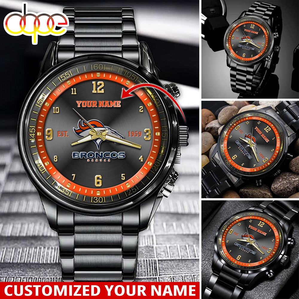 NCAA Denver Broncos Sport Watch For This Season Custom Watch For Football Lovers