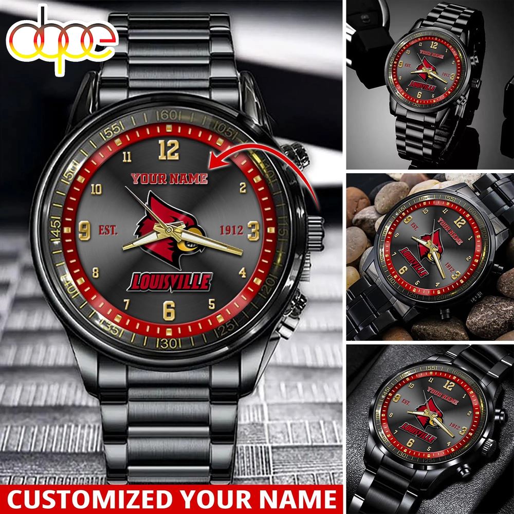 NCAA Louisville Cardinals Sport Watch For This Season Custom Watch For Football Lovers