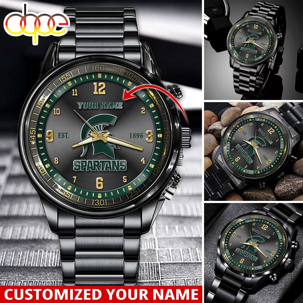 NCAA Michigan State Spartans Sport Watch For This Season Custom Watch For Football Lovers