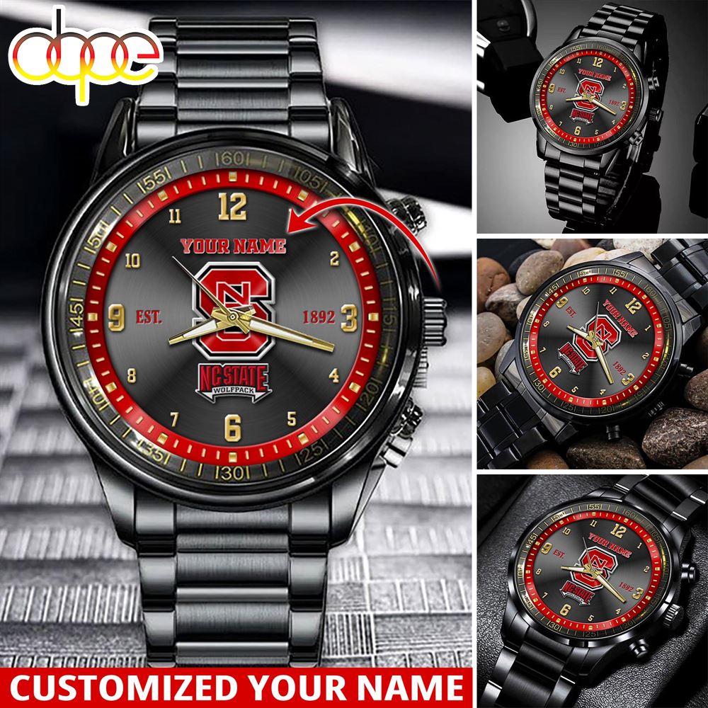 NCAA NC State Wolfpack Sport Watch For This Season Custom Watch For Football Lovers