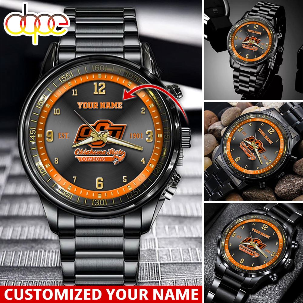 NCAA Oklahoma State Cowboys Sport Watch For This Season Custom Watch For Football Lovers