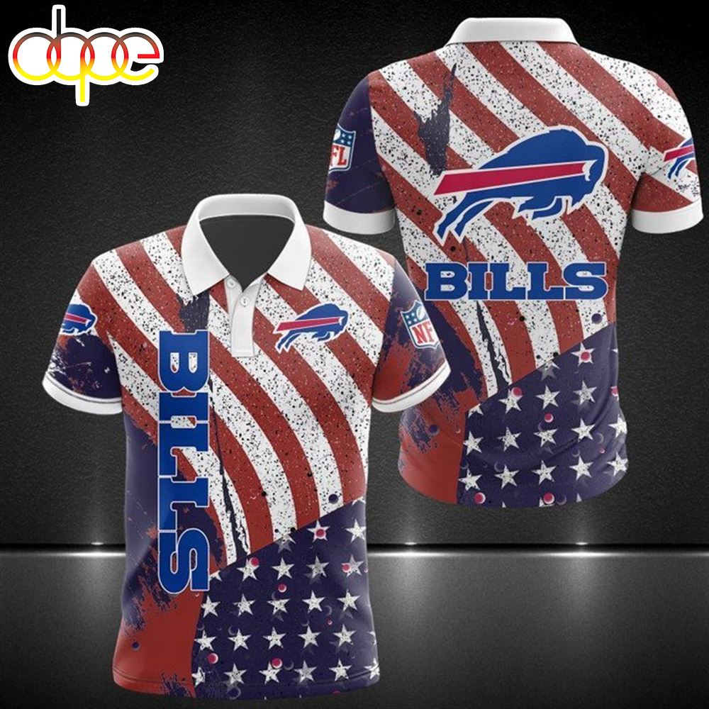 NFL Buffalo Bills American Flag Duty Polo Shirt