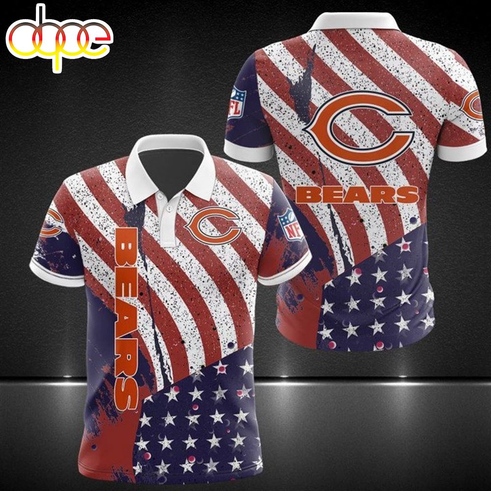 NFL Chicago Bears American Flag Duty Polo Shirt