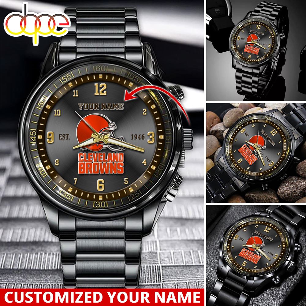 NFL Cleveland Browns Sport Watch For This Season Custom Watch For Football Lovers
