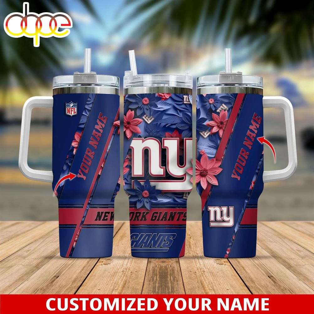NFL Custom Name New York Giants Sport Tumbler 40oz