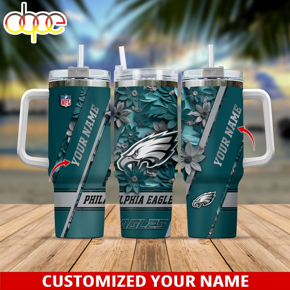 NFL Custom Name Philadelphia Eagles Sport Tumbler 40oz
