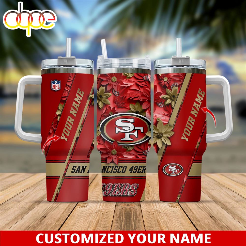 NFL Custom Name San Francisco 49ers Sport Tumbler 40oz