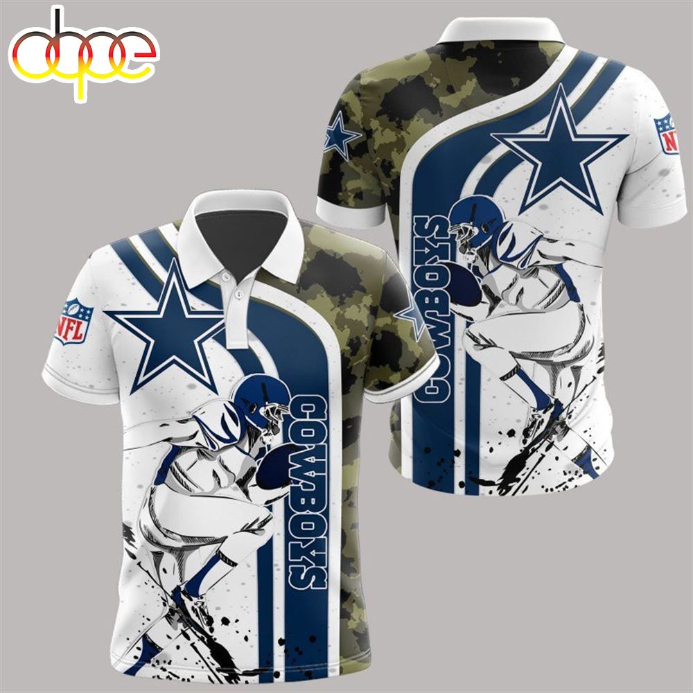 NFL Dallas Cowboys Campo Player Running Polo Shirt