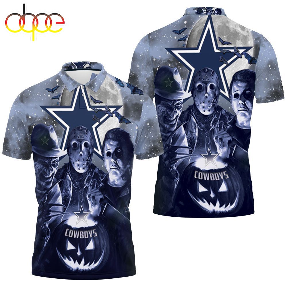 NFL Dallas Cowboys Jason Voorhees Halloween Polo Shirt