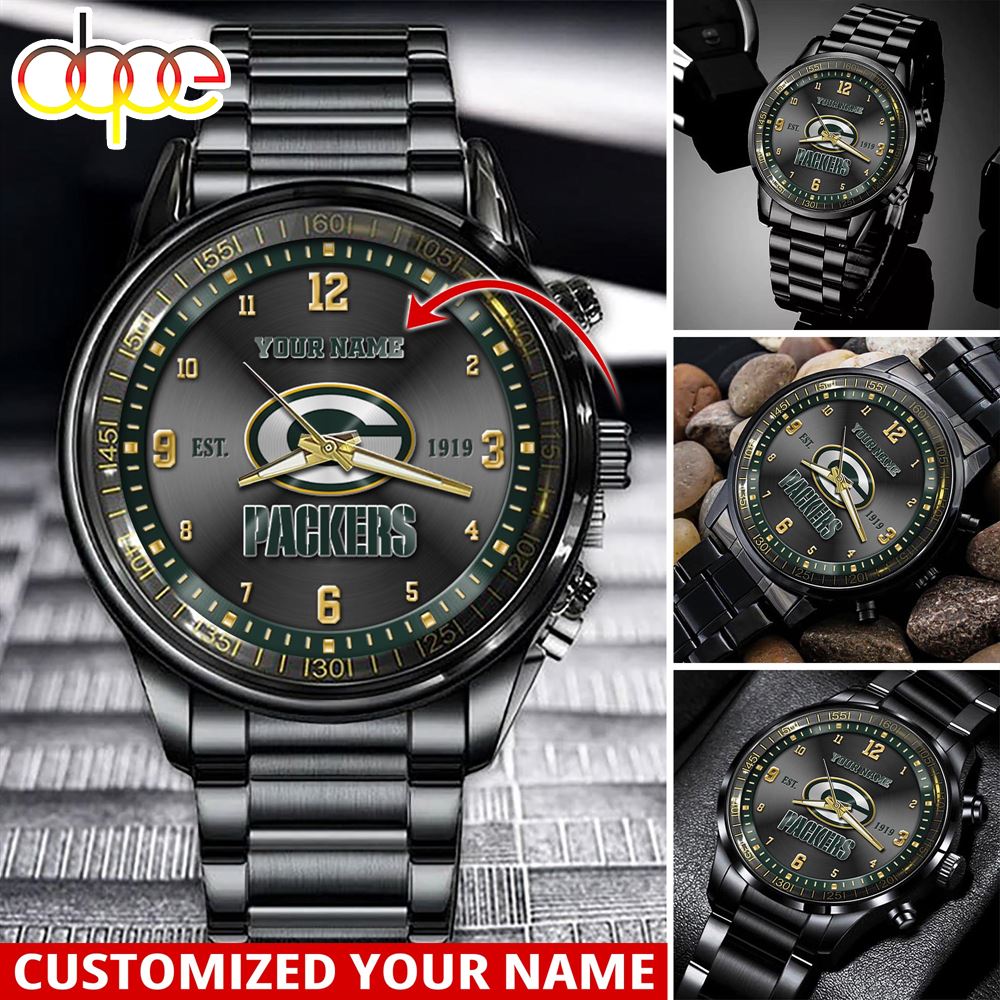 NFL Green Bay Packers Sport Watch For This Season Custom Watch For Football Lovers