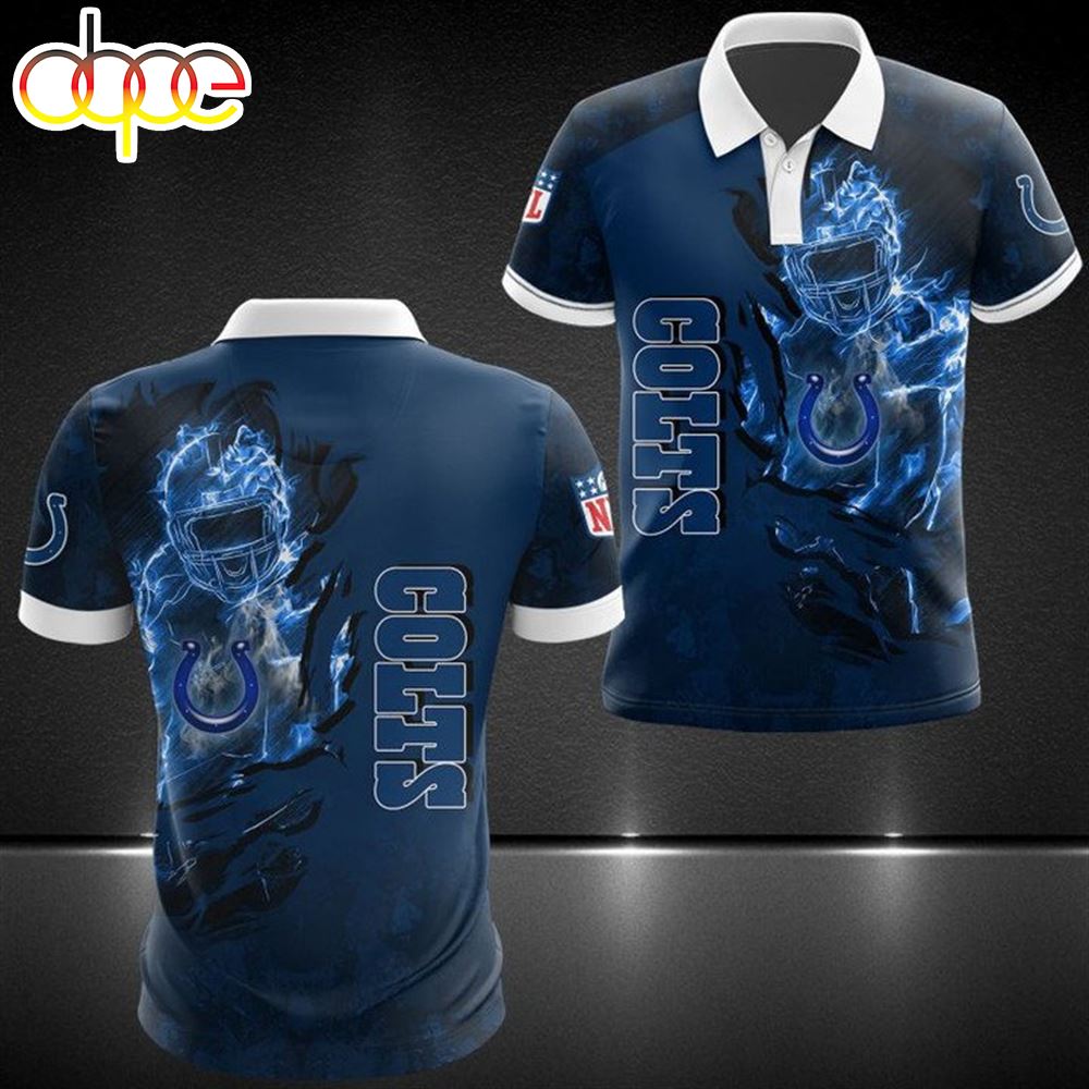 NFL Indianapolis Colts Blue Polo Shirt V2