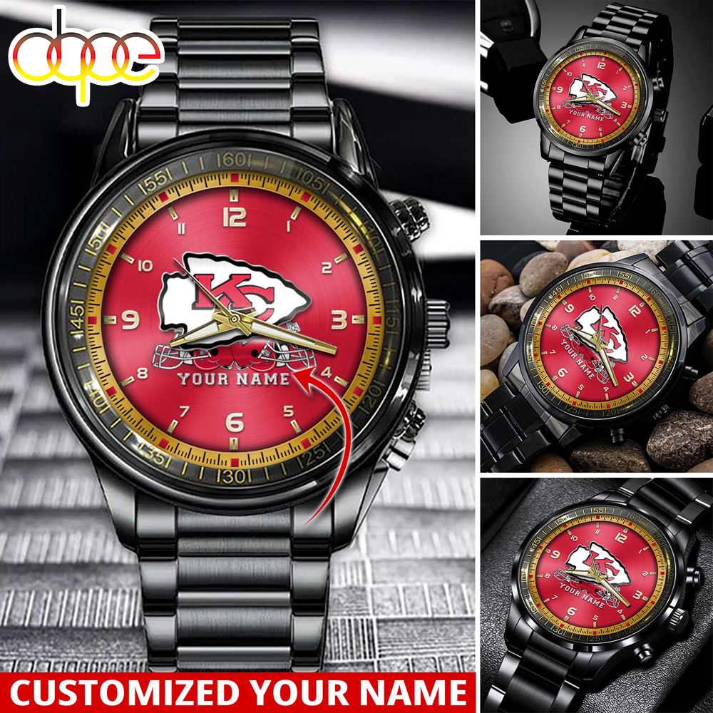 NFL Kansas City Chiefs Sport Watch For This Season Custom Watch For Football Lovers
