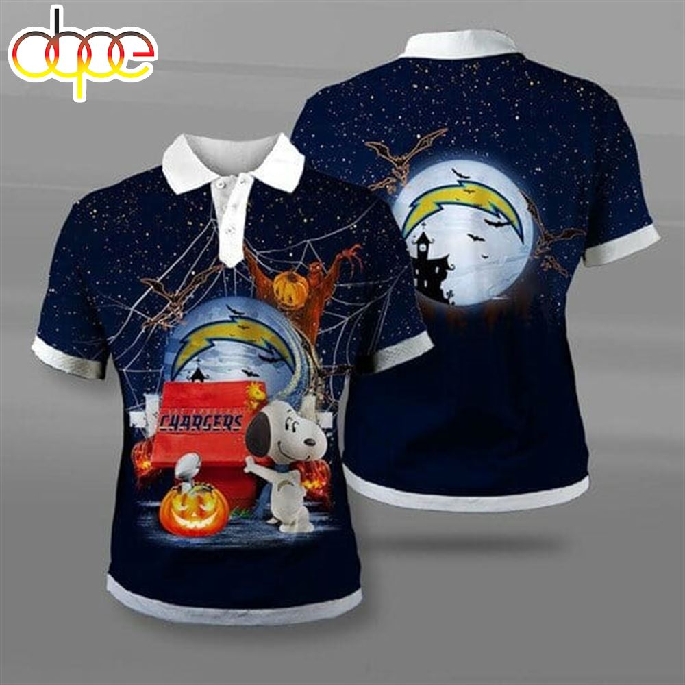 NFL Los Angeles Chargers Snoopy Halloween Polo Shirt